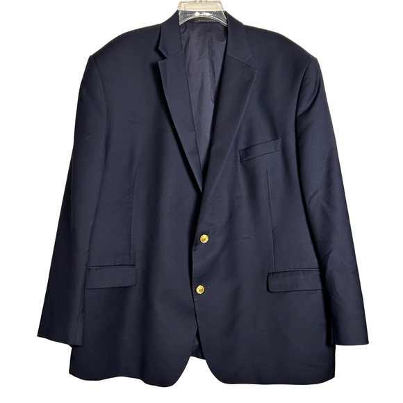 Vintage Lauren Ralph Lauren Navy Blazer Gold Crest Buttons No Size Tag See Photo